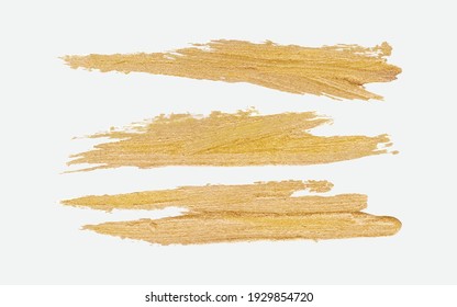 Handmade golden Brush stroke set