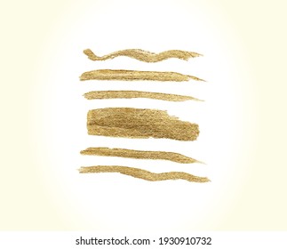 Handmade golden Brush stroke set