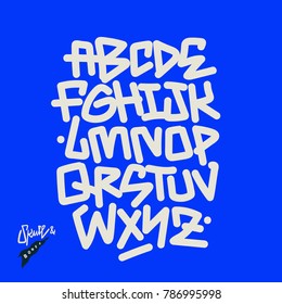 Handmade graffiti font