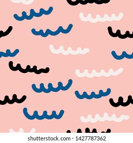 Handmade graphic seamless pattern. Abstract swatch for design brthday gift card, modern party invitation, season shop sale, holiday advertising, wrapping paper, bag print, t shirt etc.