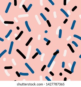 Handmade graphic seamless pattern. Abstract swatch for design brthday gift card, modern party invitation, season shop sale, holiday advertising, wrapping paper, bag print, t shirt etc.