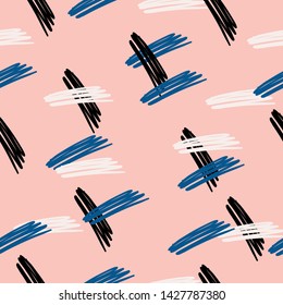 Handmade graphic seamless pattern. Abstract swatch for design brthday gift card, modern party invitation, season shop sale, holiday advertising, wrapping paper, bag print, t shirt etc.