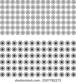 Handmade graphic seamless round pattern Abstract swatch for design Birthday gift card modern party invitation season shop sale holiday advertising wrapping paper bag print t shirt etc.