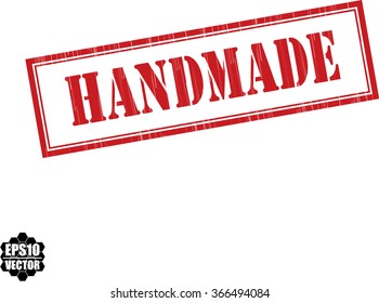 Handmade grunge rubber stamp, vector illustration