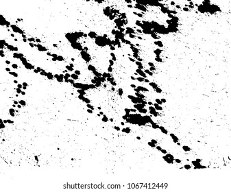 Hand-made grunge texture. Abstract ink drops background. Black and white grunge illustration. Vector watercolor artwork pattern.