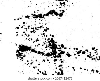 Hand-made grunge texture. Abstract ink drops background. Black and white grunge illustration. Vector watercolor artwork pattern.