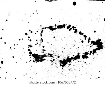 Hand-made grunge texture. Abstract ink drops background. Black and white grunge illustration. Vector watercolor artwork pattern