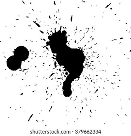 Hand-made grunge texture. Abstract ink drops background