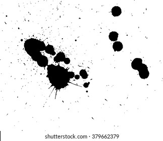 Hand-made grunge texture. Abstract ink drops background