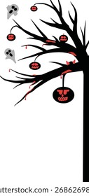 Handmade Halloween Tree Vector Illustration