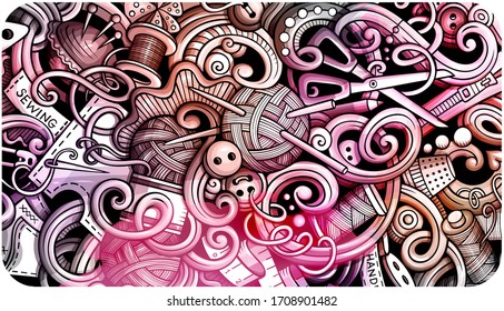 Cartel de doodle hecho a mano. Folleto detallado. Identidad hecha a mano con objetos y símbolos. Fondo de los elementos de diseño vectorial tedonado