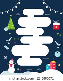Handmade Holidays Craft Workshop Flyer or Poster. Vector Design.