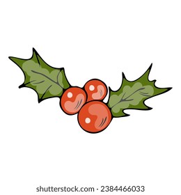 Handgefertigt einzeln auf isoliertem Hintergrund.Das Symbol von Weihnachten.Vektorgrafik.