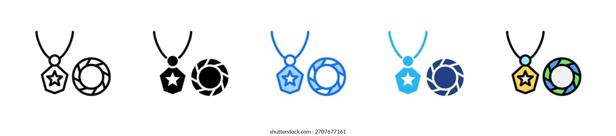 Handmade Jewelry Icon Set Multiple Style Collection