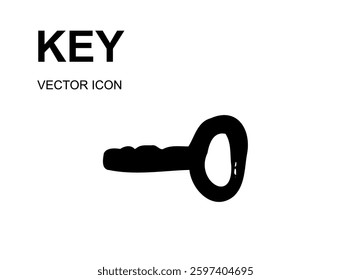 Handmade key icon, keyword symbol, doodle password, unlock sign, minimal keys illustration, access, login sign