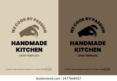 Handmade Kitchen Restaurant Logo Brown and Bege Brand Kit Template