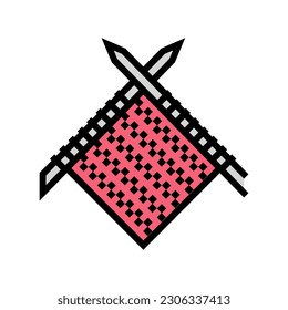 handmade knit knitting wool color icon vector. handmade knit knitting wool sign. isolated symbol illustration