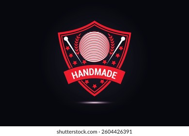 Handmade Knitting Craft Logo. Artisanal logo.
