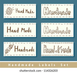 Handmade labels. Vector illustration.