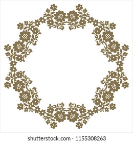 Handmade lace doily. Beautiful elegant vintage knitted lacy napkin. Wedding table decoration or invitation concept. Round lace pattern. Decorative element, EPS 8.