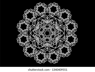 handmade lace on a black background