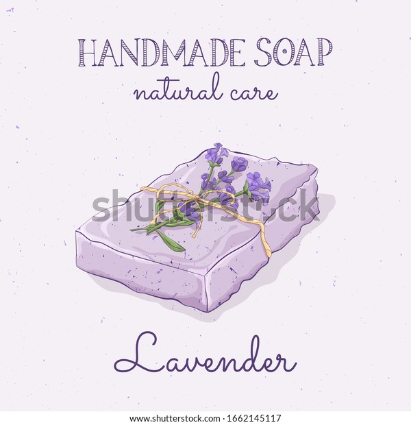 Handmade Lavender Soap Vector Hand Drawn Stock Vector Royalty Free   Handmade Lavender Soap Vector Hand 600w 1662145117 