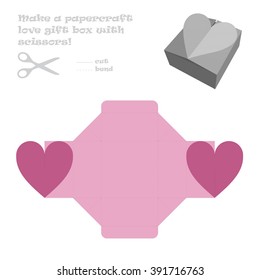 Handmade love gift box.