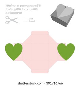 Handmade love gift box.