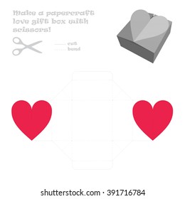 Handmade love gift box.