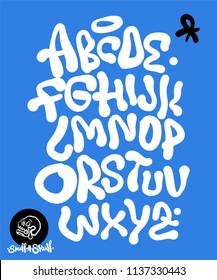 Handmade Modern Abstract Skull Graffiti Font