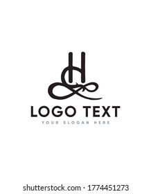 A handmade modern letter type H logo template, Vector logo for business and company identity 