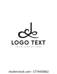 Eine handgefertigte, moderne Briefvorlage vom Typ J Logo, Vektorlogo für die Unternehmens- und Firmenidentität 