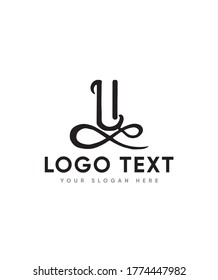 A handmade modern letter type U logo template, Vector logo for business and company identity 