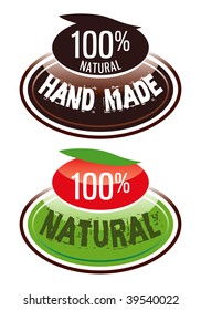 hand-made and natural product label