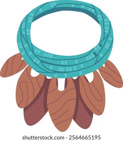 Handmade necklace trendy accessories vector illustration