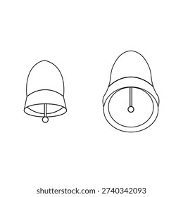 Handmade notification bells. Ringing signal Vector. Distinct ringer symbols. Multi functional signal representations. EPS 10.