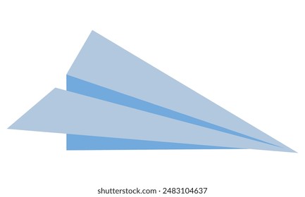 Handmade paper plane isolated on white background.