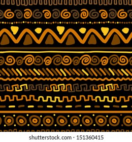 Handmade pattern with ethnic geometric ornament for your design
