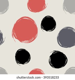 Handmade pattern is made of ink scopes. Can be used for fabric design, paper design, background. Vector. Isolated