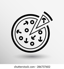 handmade pizza illustration logo concept vector food.