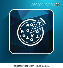 handmade pizza illustration logo concept vector food.