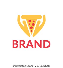 Handmade pizza logo. Modern, unique, simple.