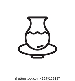 Handmade pottery icon Outline vector for web ui