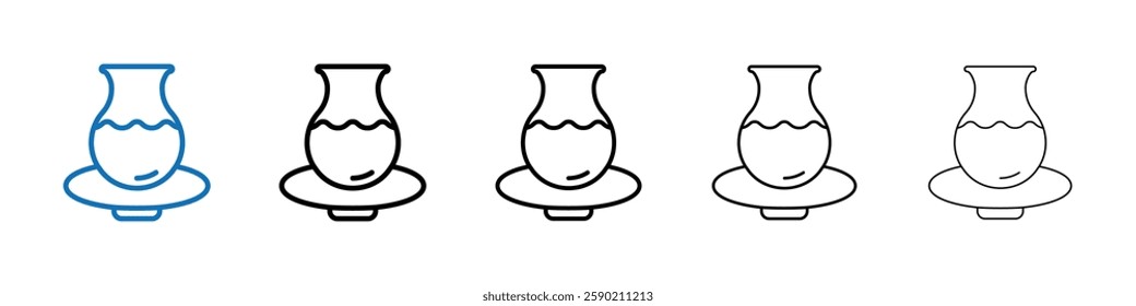 Handmade pottery icon Outline vector logo for web ui
