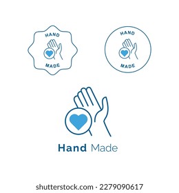 Handgefertigtes Produktsymbol. Vektorbearbeitbares Strichsymbol.