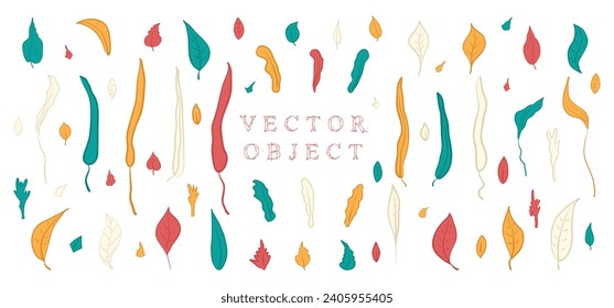 Handmade products. Completely vector and different. This elements that can be used to create any design. Vector brush type object.