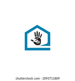 diseño de logotipo de inicio de propiedades hechas a mano