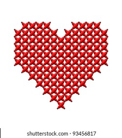 Hand-made red heart