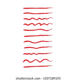 Handmade Red Underline Set Collection