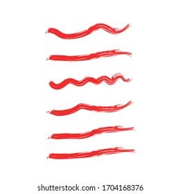 Handmade Red Underline Set Collection